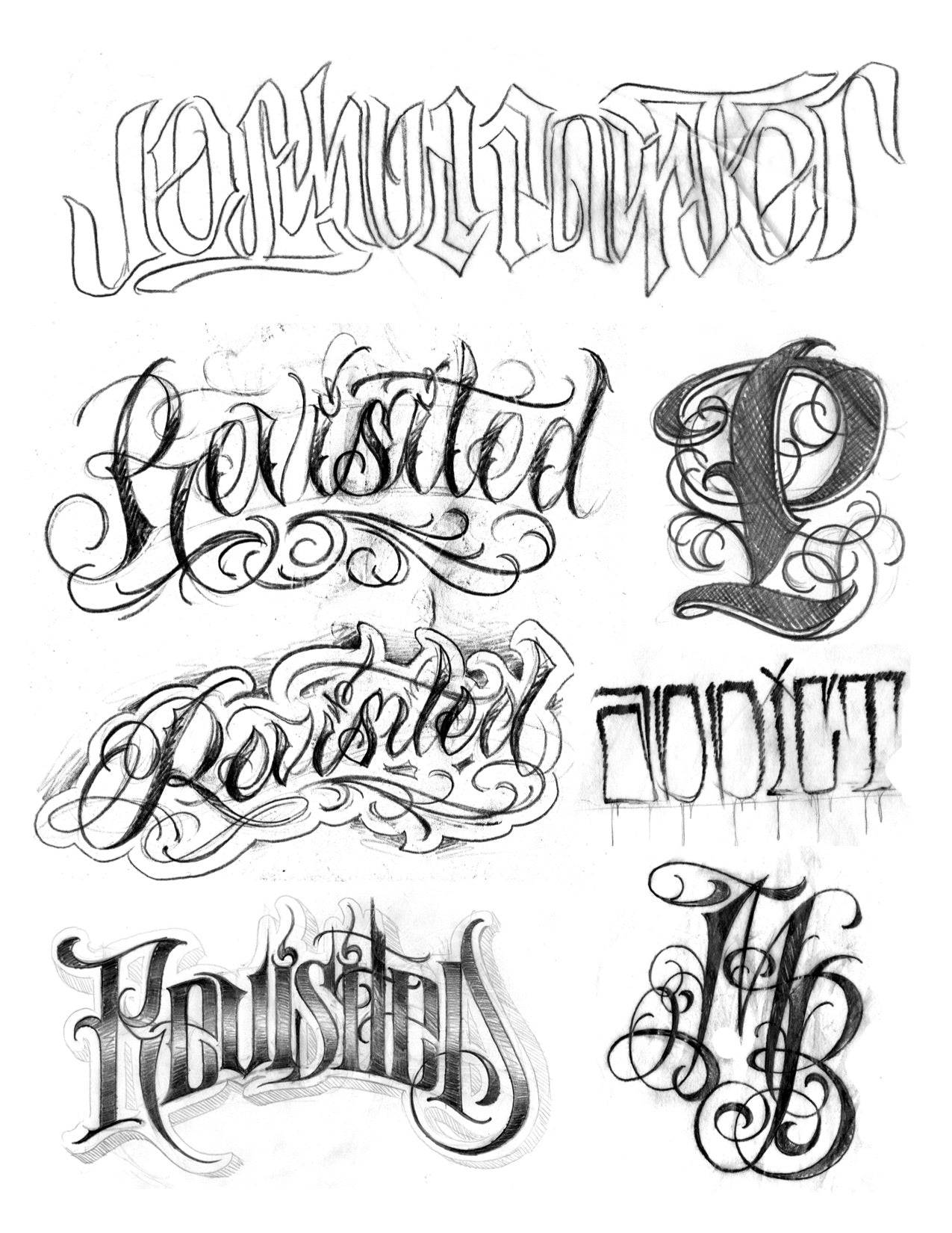 Tattoo lettering set stock vector. Illustration of round - 96607002